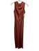 Shona Joy Size 2 Muted Red Lenzing Blend Sleeveless Satin Keyhole Back Dress Muted Red / 2