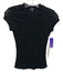 Aqua Size XXS Black Nylon Sleeveless Mesh Top Black / XXS