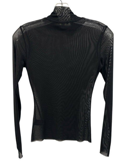 AFRM Size XS Black Poly Blend Mesh Long Sleeve Top Black / XS