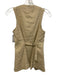 Veronica Beard Size 0 Beige Linen Blend Sleeveless Button Front Faux Pockets Top Beige / 0