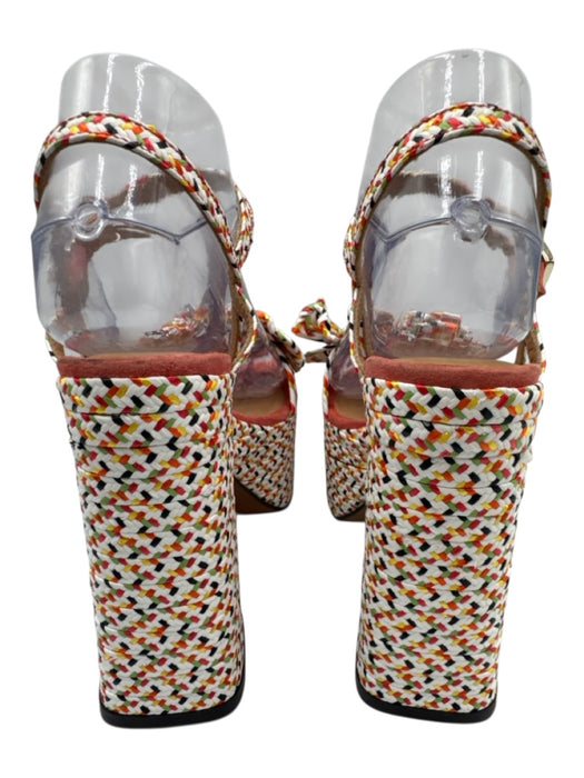 Castaner Shoe Size 35 White, Orange & Multi Print Synthetic Leather Sole Sandals White, Orange & Multi Print / 35