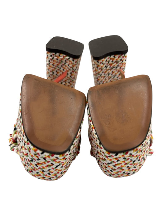 Castaner Shoe Size 35 White, Orange & Multi Print Synthetic Leather Sole Sandals White, Orange & Multi Print / 35