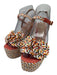 Castaner Shoe Size 35 White, Orange & Multi Print Synthetic Leather Sole Sandals White, Orange & Multi Print / 35