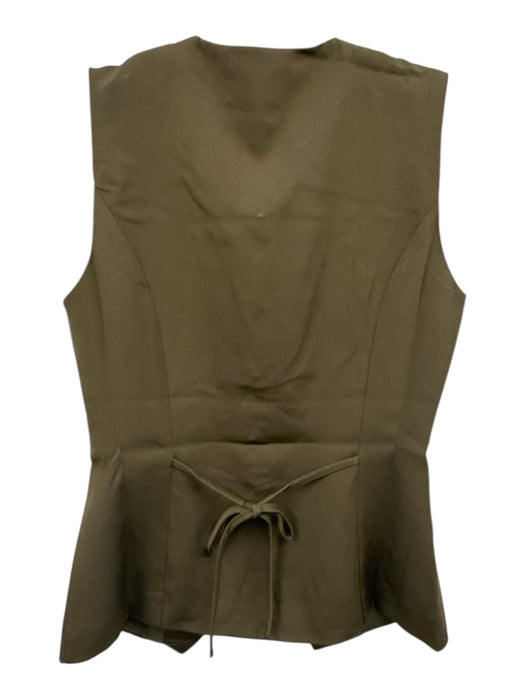 SNDYS. Size XS Olive Poly Blend Button Front Sleeveless Top Olive / XS