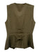SNDYS. Size XS Olive Poly Blend Button Front Sleeveless Top Olive / XS