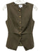 SNDYS. Size XS Olive Poly Blend Button Front Sleeveless Top Olive / XS