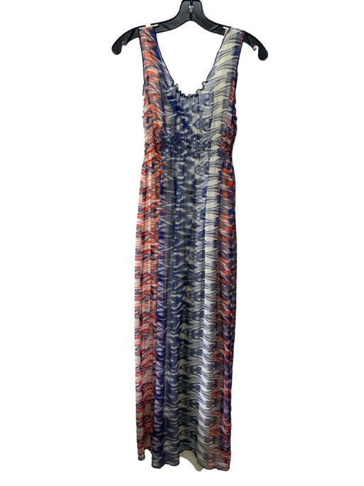 Joie Size S Blue & Multi Silk Slip Incld Sleeveless Dress Blue & Multi / S