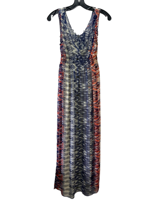 Joie Size S Blue & Multi Silk Slip Incld Sleeveless Dress Blue & Multi / S