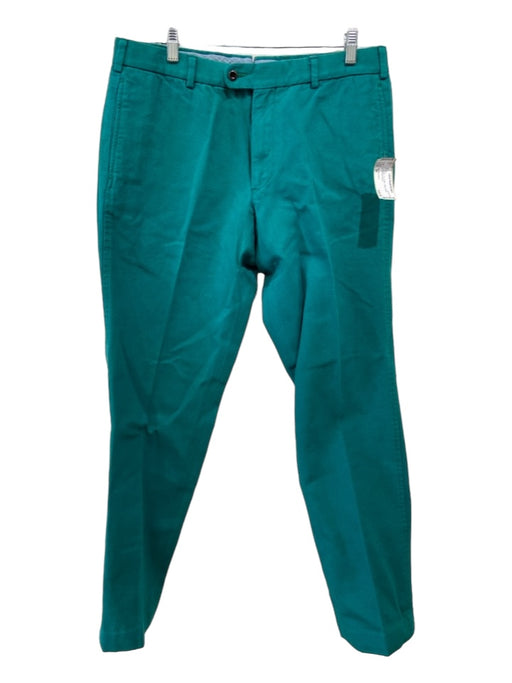 Sid Mashburn Size 34 Emerald Cotton Solid Khakis Men's Pants 34