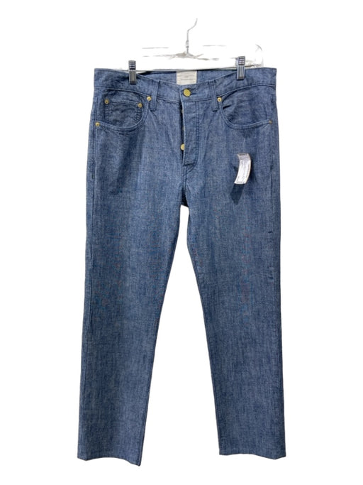Sid Mashburn Size 34 Blue Cotton Blend Solid Khakis Men's Pants 34