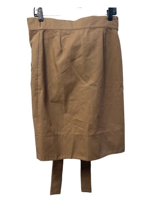 Each X Other Size XS Tan Cotton Wrap Tie Waist Knee Length Pockets Skirt Tan / XS