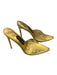 Jessica Rich Shoe Size 36 Gold Leather Metallic PVC Mule Stiletto Sandals Gold / 36