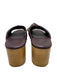 8 by Yoox Shoe Size 36 Brown Raffia Studded Open Toe Cross Over Clog Sandals Brown / 36