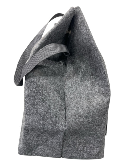 Vessel Gray Felt Drawstring Tote Bag Gray