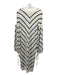 Zimmerman Size 0 Cream & Black Wool & Cashmere Chevron Stripe Blouson Dress Cream & Black / 0