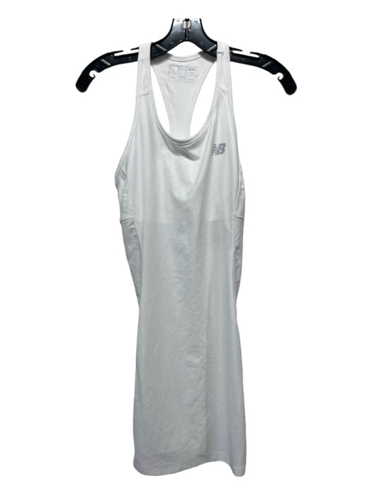 New Balance Size S White Polyester Sleeveless Racerback Tennis Athletic Dress White / S