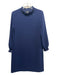 A.P.C Size 38 Navy Blue Polyester Smocked Crepe Dress Navy Blue / 38