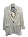 Phisique Du Sole Size S Cream Viscose & Cotton Pockets 1 Button Corduroy Jacket Cream / S