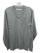 Criquet Size M Light Gray Cotton Blend Solid V Neck Men's Sweatshirt M