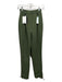 Aje. Size 4 Green Polyester & Rayon Pockets High Waist Ruched Pants Green / 4