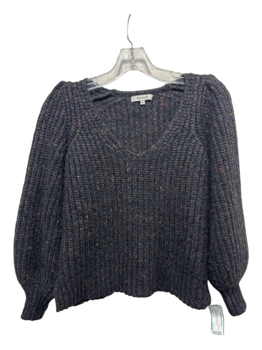 Madewell Size XS Charcoal Wool, Acrylic, Polyamide Neppy Puff Sleeves Sweater Charcoal / XS