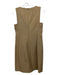 Ann Mashburn Size 0 Khaki Missing Fabric Pockets Sleeveless Shift Zip Back Dress Khaki / 0