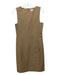 Ann Mashburn Size 0 Khaki Missing Fabric Pockets Sleeveless Shift Zip Back Dress Khaki / 0