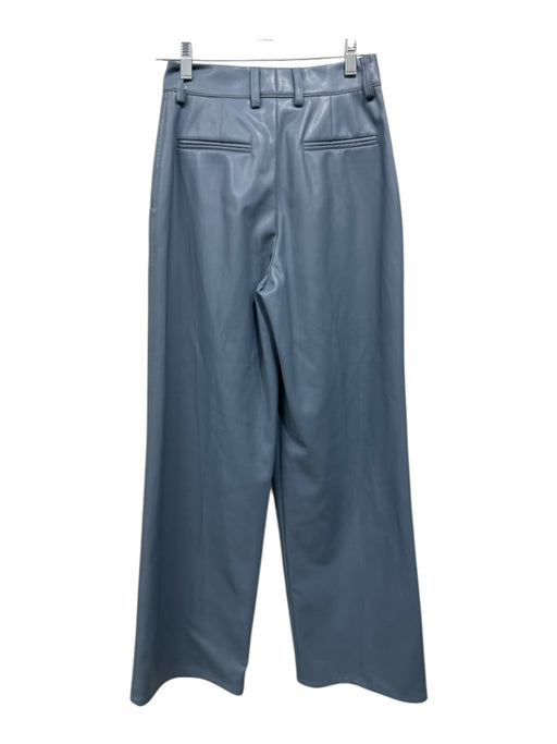 AKNVAS Size 0 Blue Elastane Blend Trouser zip & hook closure Pleated Pants Blue / 0