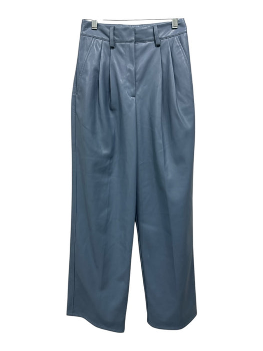 AKNVAS Size 0 Blue Elastane Blend Trouser zip & hook closure Pleated Pants Blue / 0