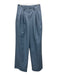 AKNVAS Size 0 Blue Elastane Blend Trouser zip & hook closure Pleated Pants Blue / 0