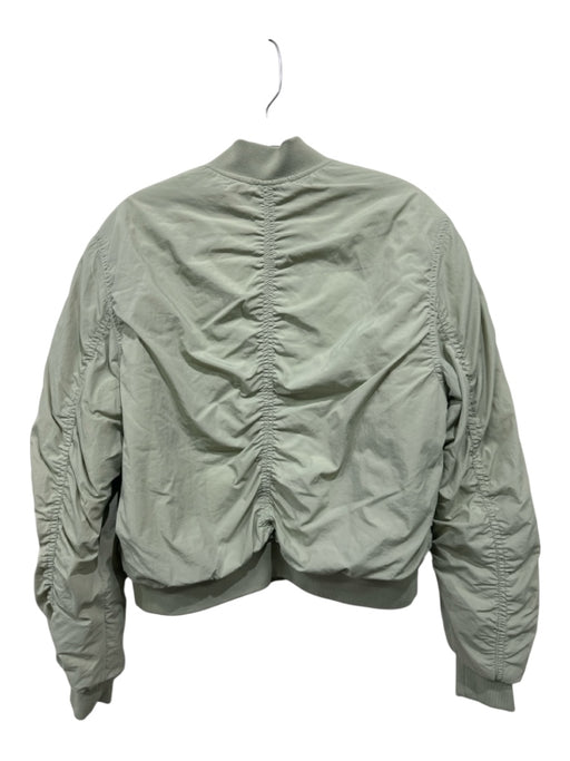 Blank NYC Size S Sage green Nylon Zip Front Bomber Silvertone Hardware Jacket Sage green / S