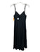Club Monaco Size 2 Black Viscose V Neck Sleeveless Pockets Jumpsuit Black / 2