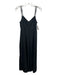 Club Monaco Size 2 Black Viscose V Neck Sleeveless Pockets Jumpsuit Black / 2