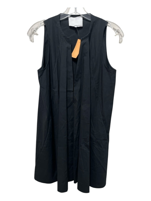 3.1 Phillip Lim Size 0 Black Cotton & Polyurethane Pleated Sleeveless Dress Black / 0