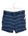 RRL Size 34 Blue Cotton Striped Button Fly Men's Shorts Blue / 34