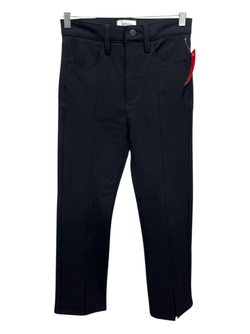 Pistola Size 24 Black Rayon Blend High Rise split at ankle Front Pleat Pants Black / 24