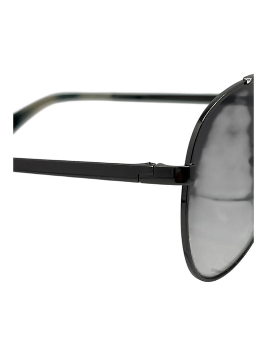 Lanvin Gray Metal & Acetate Tortoise Shell Aviator Sunglasses Gray