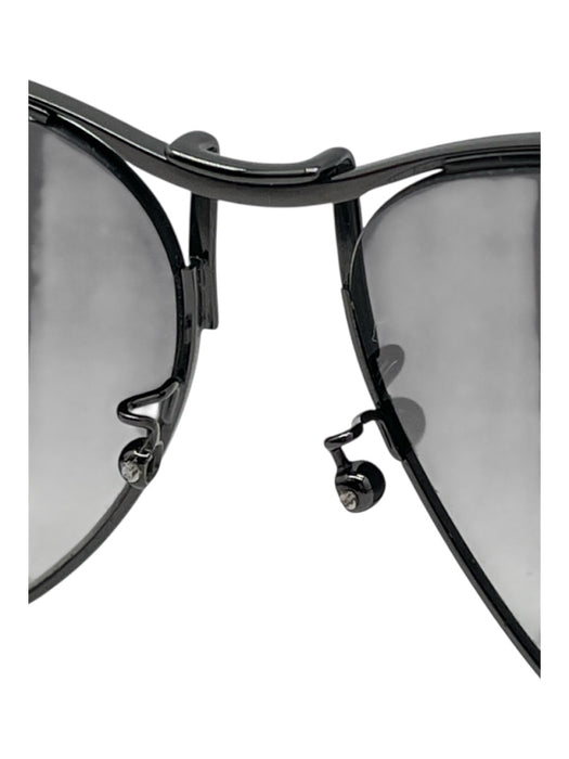 Lanvin Gray Metal & Acetate Tortoise Shell Aviator Sunglasses Gray