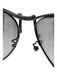 Lanvin Gray Metal & Acetate Tortoise Shell Aviator Sunglasses Gray