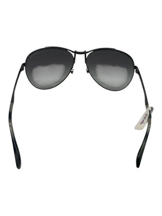 Lanvin Gray Metal & Acetate Tortoise Shell Aviator Sunglasses Gray