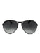 Lanvin Gray Metal & Acetate Tortoise Shell Aviator Sunglasses Gray