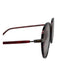 Stella McCartney Red Metal Tortoise Round Lens Sunglasses Red