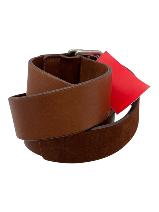 Brooks Brothers Brown Leather Solid Double Buckle Belt Brown / M