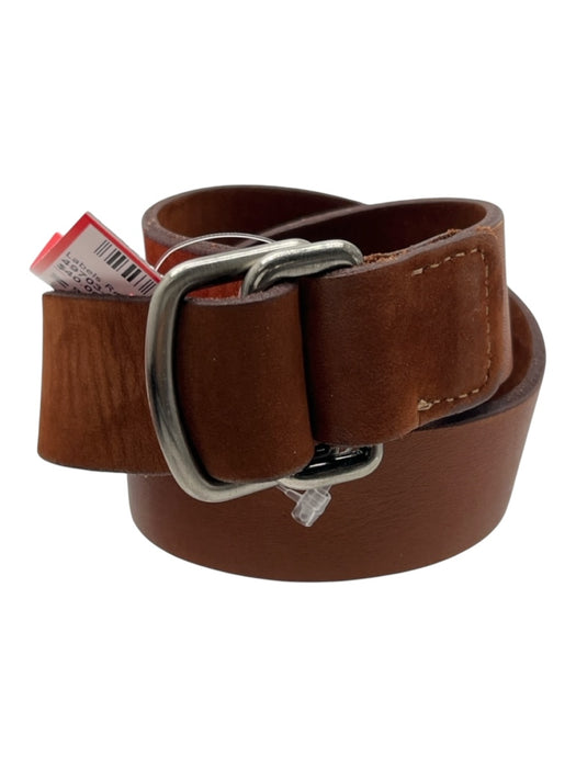 Brooks Brothers Brown Leather Solid Double Buckle Belt Brown / M