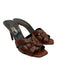 Saint Laurent Shoe Size 36 Brown Leather Upper Braided Design Square Toe Sandals Brown / 36