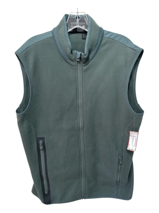 Greyson Size M Green Polyester Solid Zipper Men's Vest Green / M