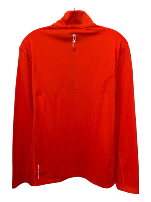 RLX Size L Orange Polyester Solid Quarter Zip Men's Jacket Orange / L