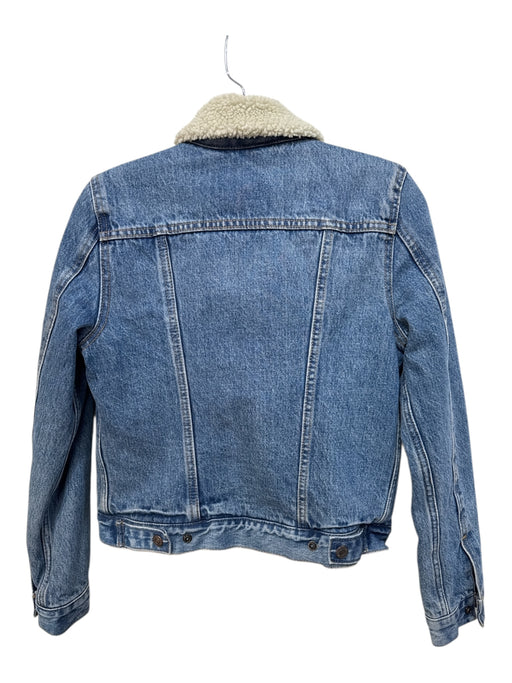 Levi's Size XS Medium Wash Cotton Sherpa Lined Button Front Jacket Medium Wash / XS
