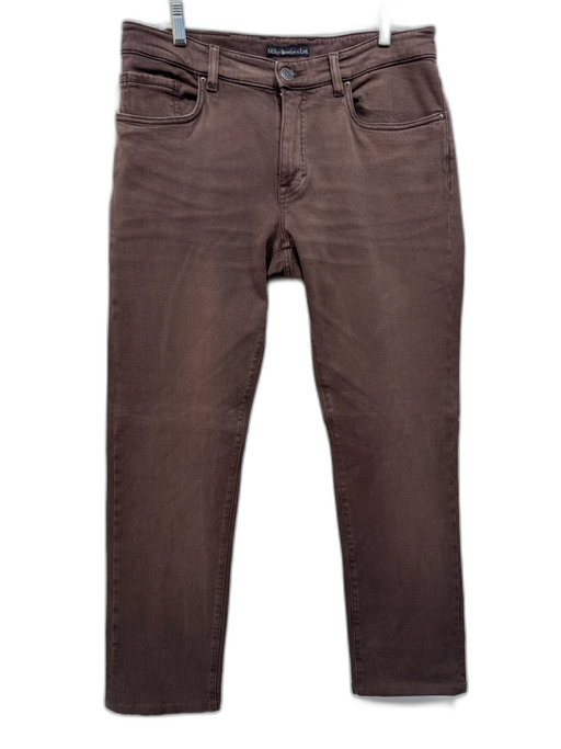 Miller Brothers Size 33 Brown Cotton Blend Solid Jean Men's Pants Brown / 33