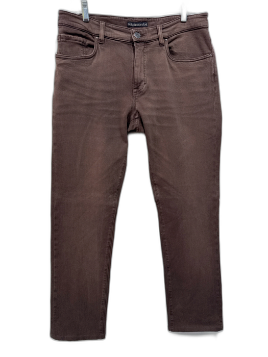 Miller Brothers Size 33 Brown Cotton Blend Solid Jean Men's Pants Brown / 33